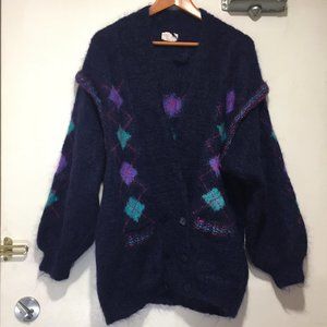 VINTAGE PINK OLIVE DOUBLE BREAST CARDIGAN SWEATERS SIZE M